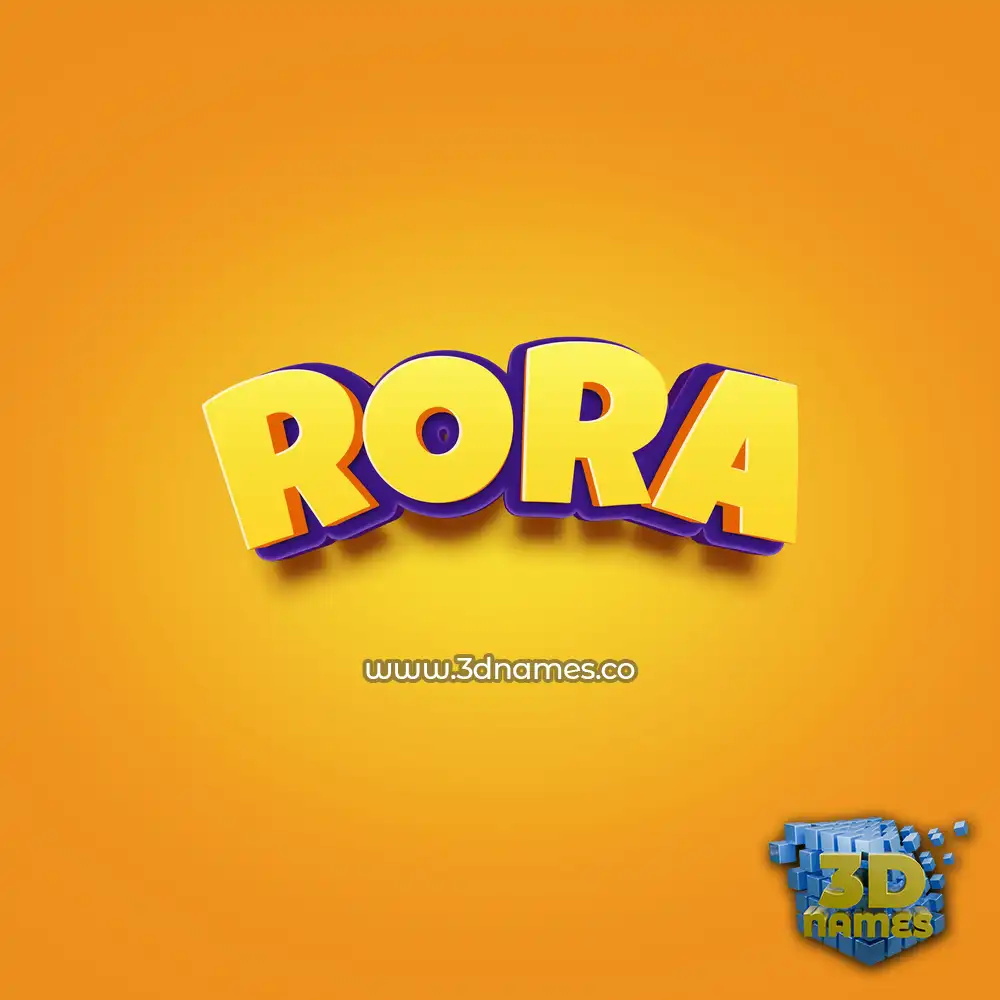 rora in Orange Toon style - 3D name wallpaper rora in Orange Toon style - 3D name wallpaper