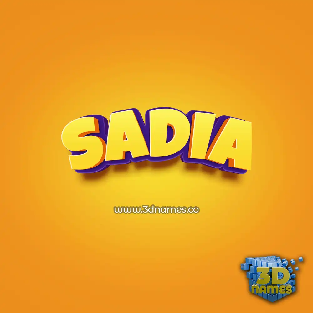 sadia in Orange Toon style - 3D name wallpaper sadia in Orange Toon style - 3D name wallpaper