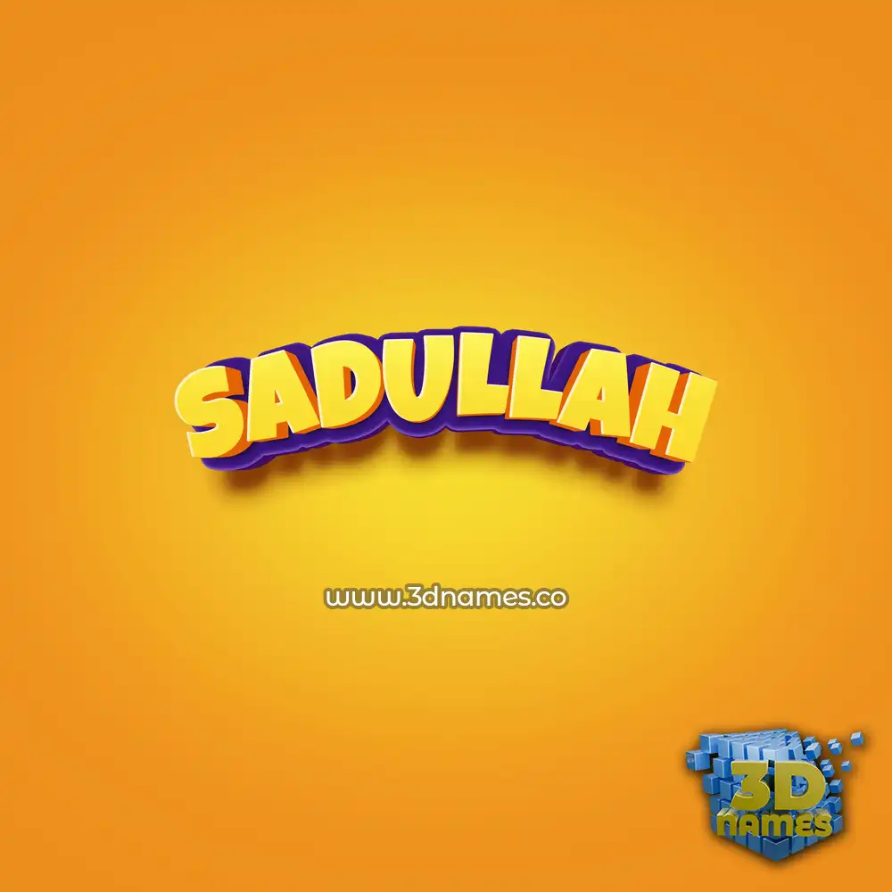 sadullah in Orange Toon style - 3D name wallpaper sadullah in Orange Toon style - 3D name wallpaper