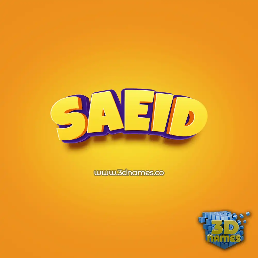 saeid in Orange Toon style - 3D name wallpaper saeid in Orange Toon style - 3D name wallpaper