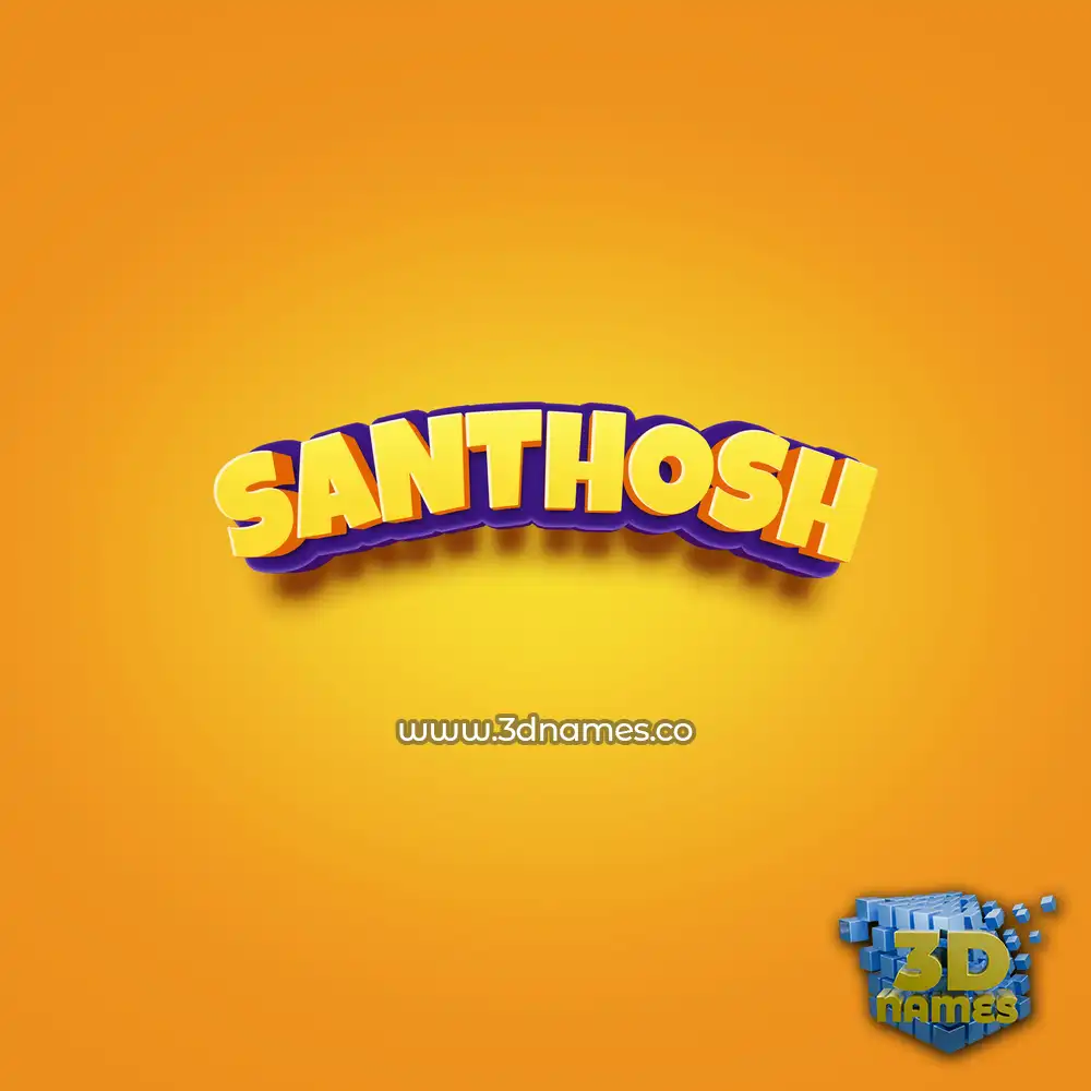 santhosh in Orange Toon style - 3D name wallpaper santhosh in Orange Toon style - 3D name wallpaper