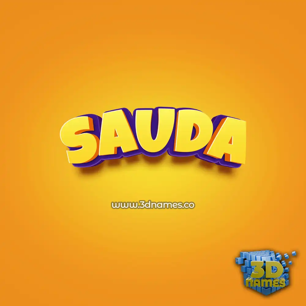 sauda in Orange Toon style - 3D name wallpaper sauda in Orange Toon style - 3D name wallpaper