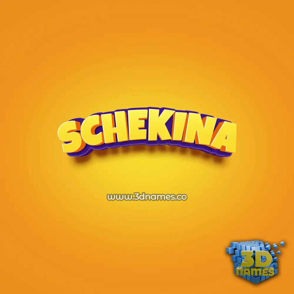 schekina in Orange Toon style - 3D name wallpaper schekina in Orange Toon style - 3D name wallpaper