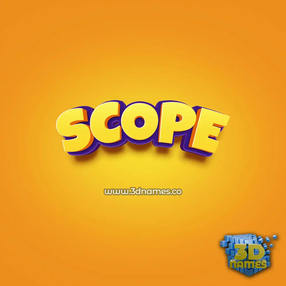 scope in Orange Toon style - 3D name wallpaper scope in Orange Toon style - 3D name wallpaper
