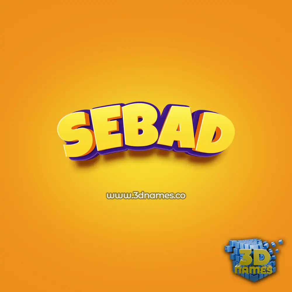 sebad in Orange Toon style - 3D name wallpaper sebad in Orange Toon style - 3D name wallpaper