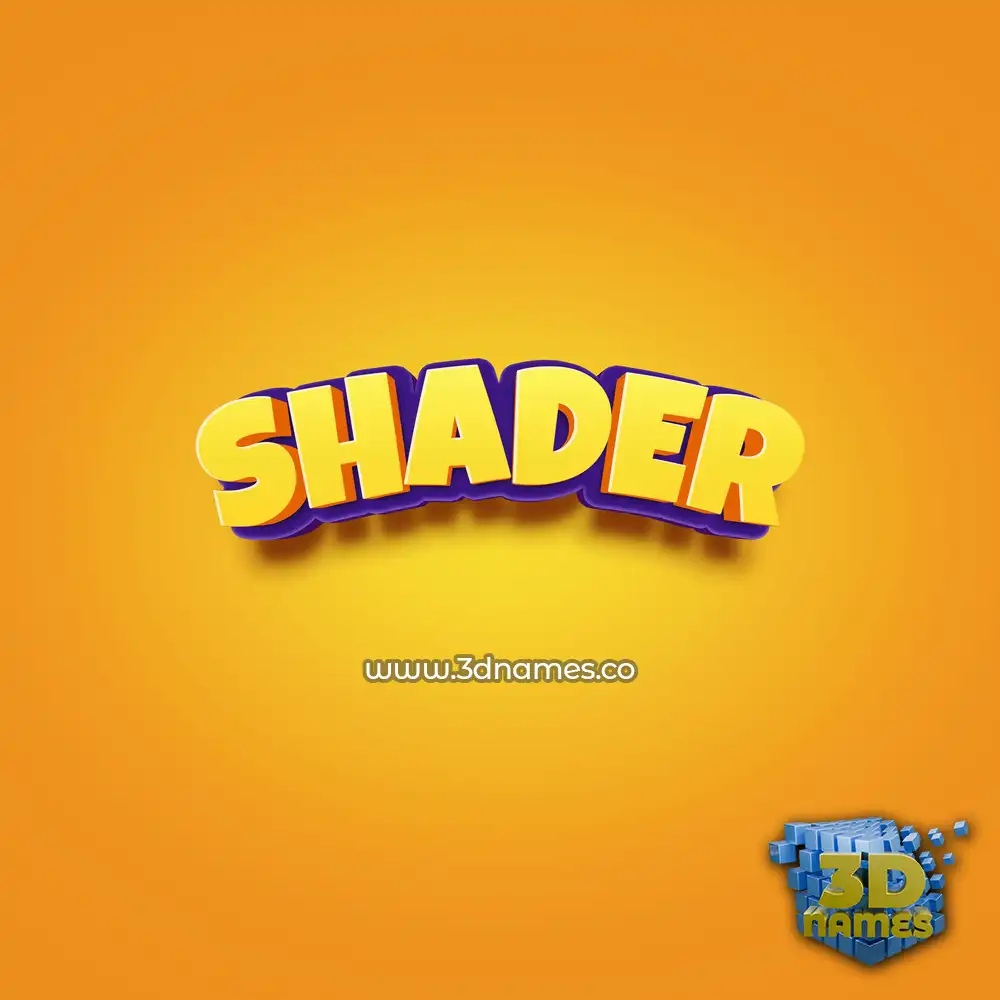 shader in Orange Toon style - 3D name wallpaper