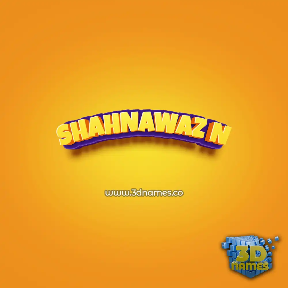 shahnawaz n in Orange Toon style - 3D name wallpaper shahnawaz n in Orange Toon style - 3D name wallpaper