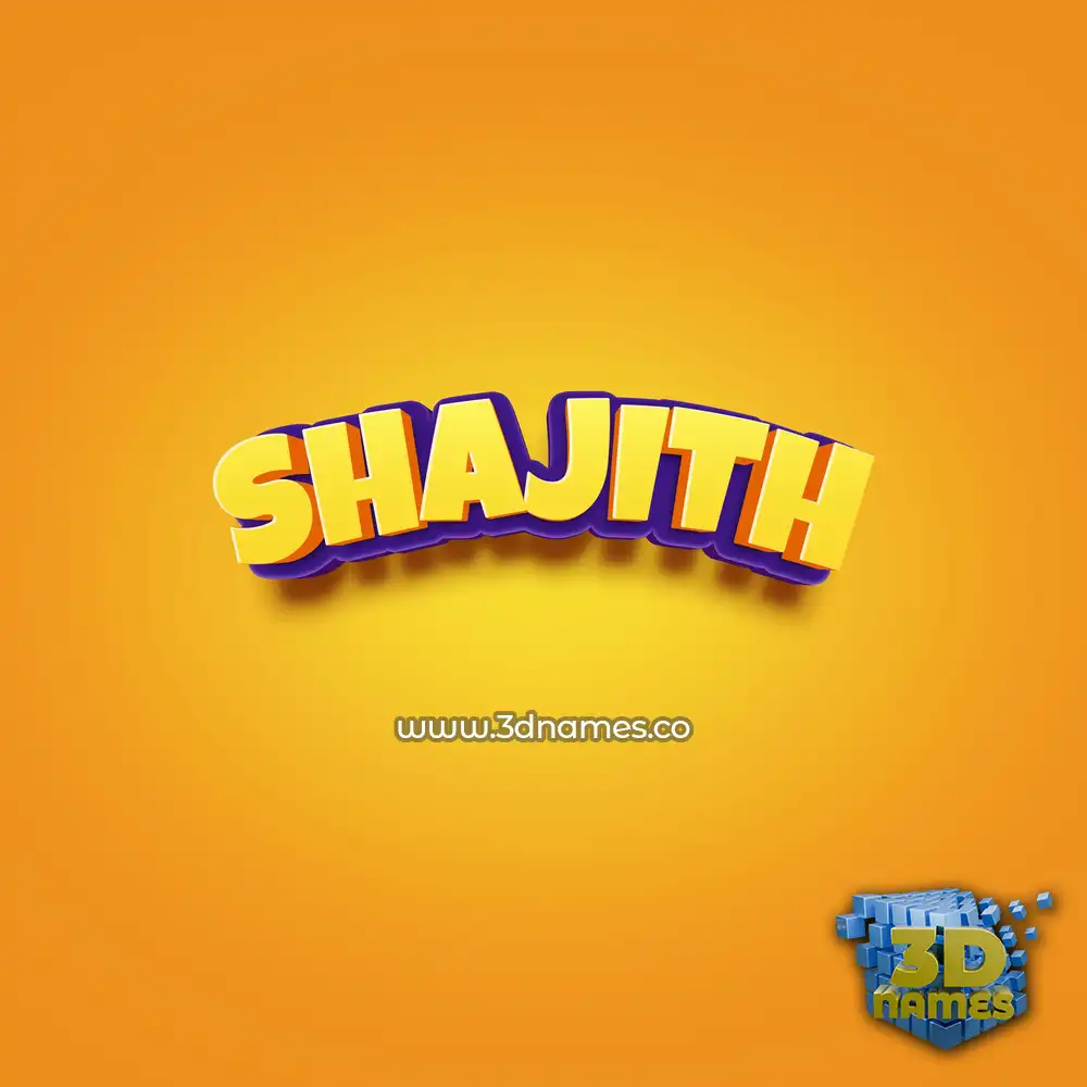 shajith in Orange Toon style - 3D name wallpaper shajith in Orange Toon style - 3D name wallpaper