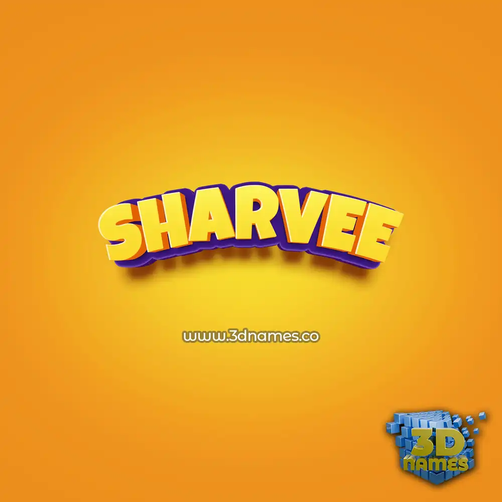 sharvee in Orange Toon style - 3D name wallpaper sharvee in Orange Toon style - 3D name wallpaper