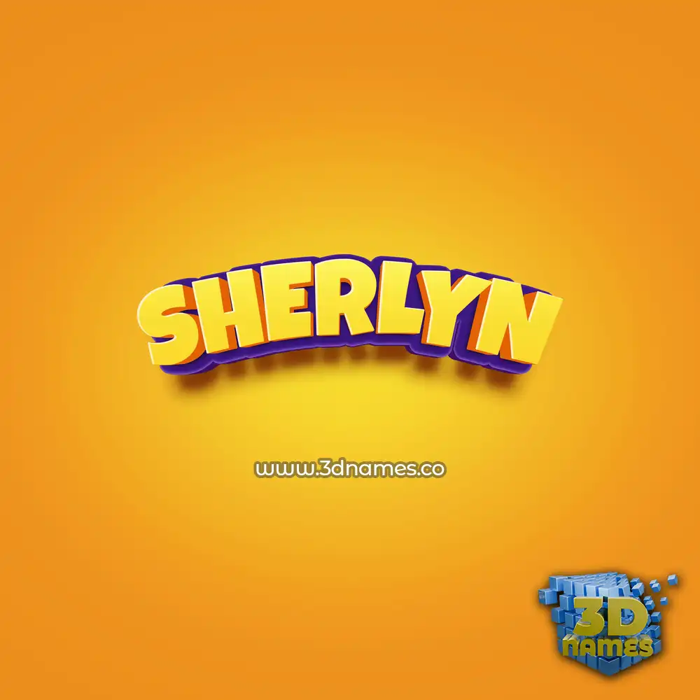 sherlyn in Orange Toon style - 3D name wallpaper