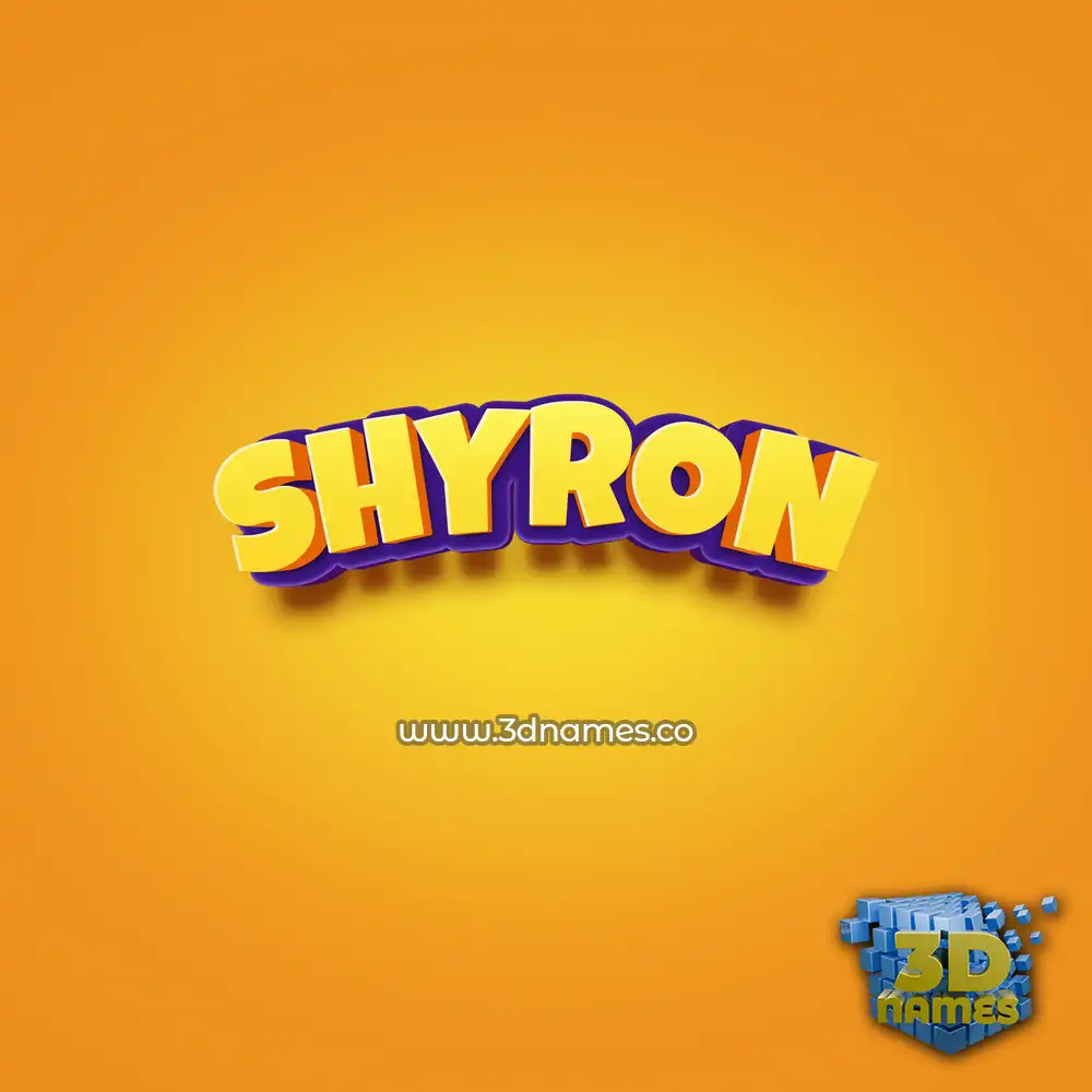 shyron in Orange Toon style - 3D name wallpaper shyron in Orange Toon style - 3D name wallpaper
