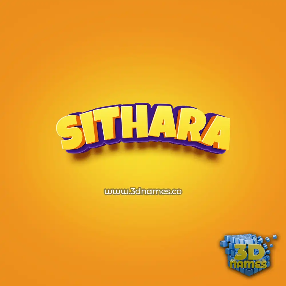 sithara in Orange Toon style - 3D name wallpaper sithara in Orange Toon style - 3D name wallpaper