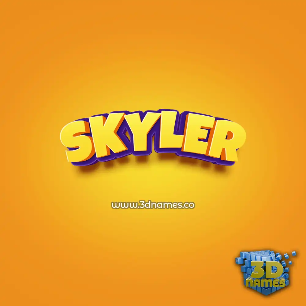 skyler in Orange Toon style - 3D name wallpaper skyler in Orange Toon style - 3D name wallpaper