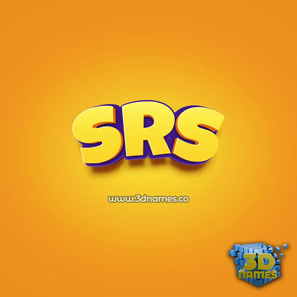 srs in Orange Toon style - 3D name wallpaper