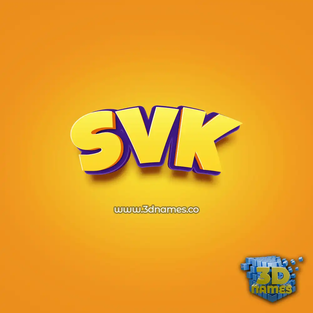 svk in Orange Toon style - 3D name wallpaper svk in Orange Toon style - 3D name wallpaper