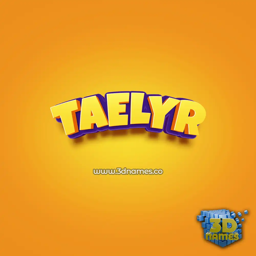 taelyr in Orange Toon style - 3D name wallpaper taelyr in Orange Toon style - 3D name wallpaper