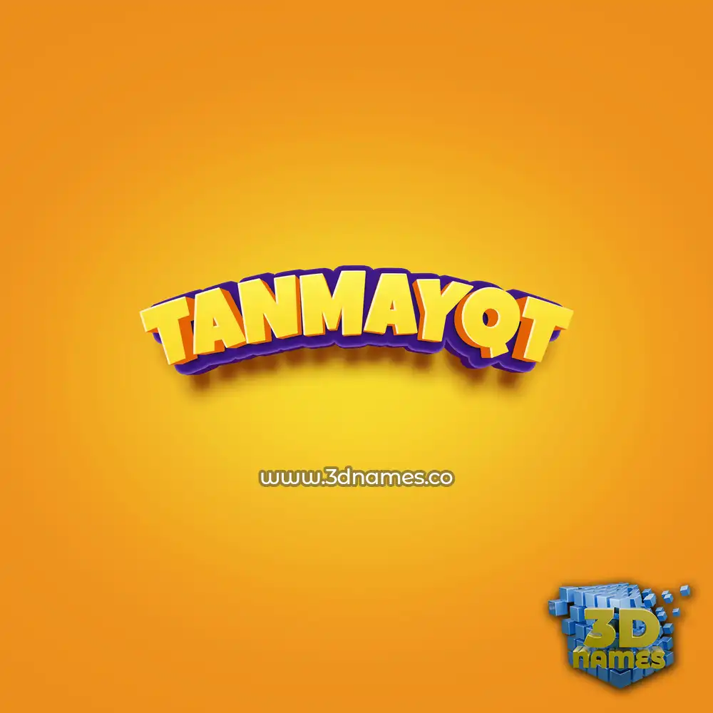 tanmayqt in Orange Toon style - 3D name wallpaper
