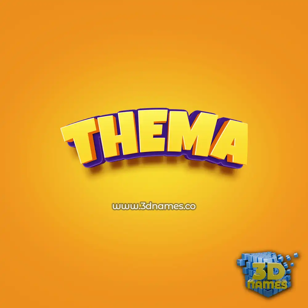 thema in Orange Toon style - 3D name wallpaper thema in Orange Toon style - 3D name wallpaper