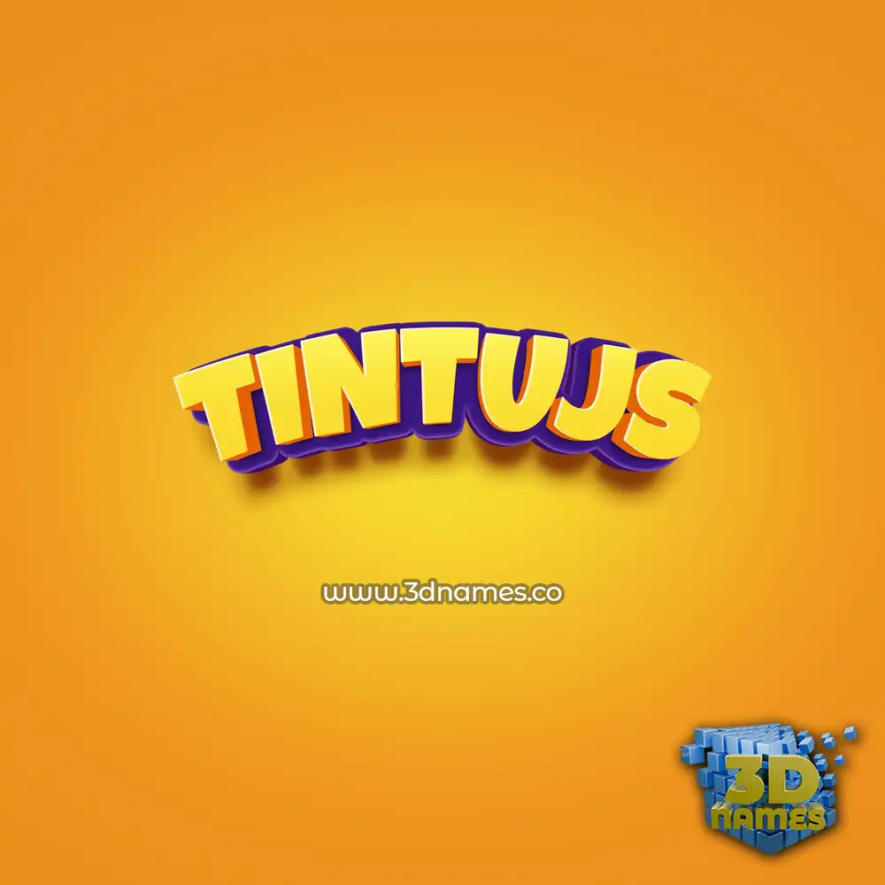 tintujs in Orange Toon style - 3D name wallpaper tintujs in Orange Toon style - 3D name wallpaper