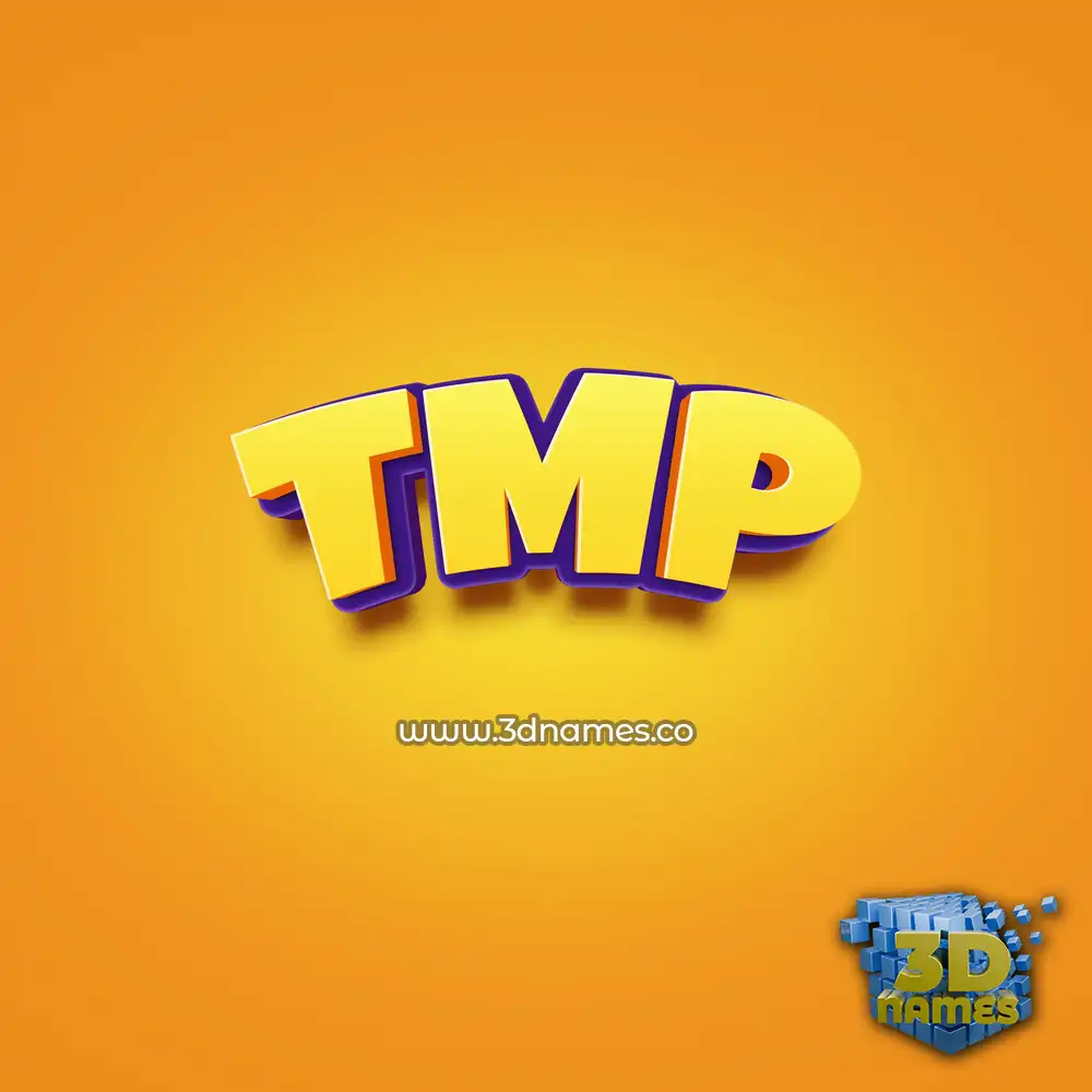 tmp in Orange Toon style - 3D name wallpaper