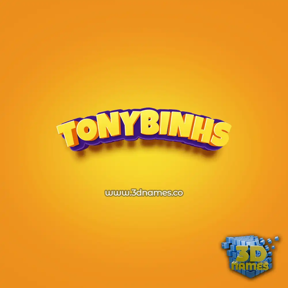 tonybinhs in Orange Toon style - 3D name wallpaper tonybinhs in Orange Toon style - 3D name wallpaper