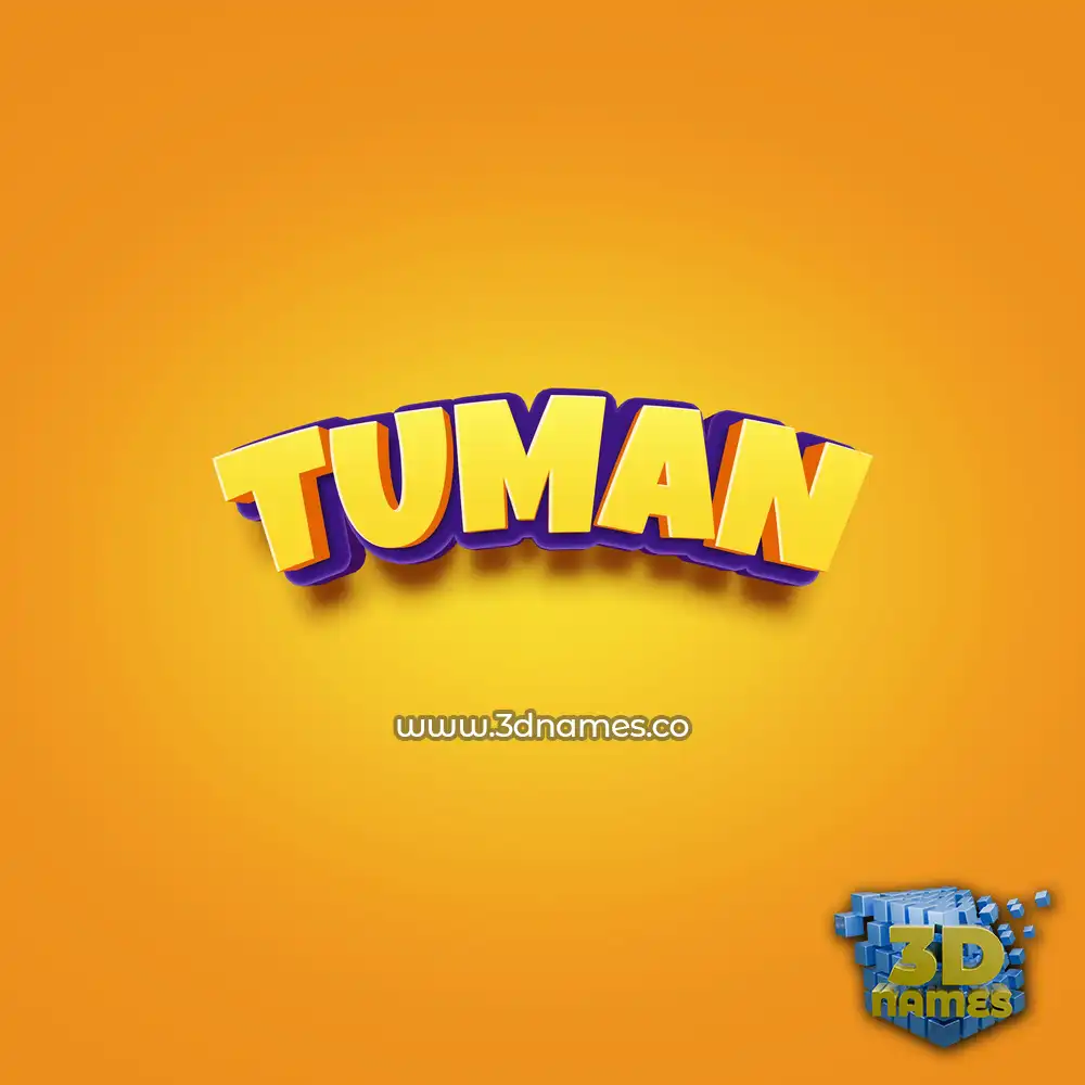 tuman in Orange Toon style - 3D name wallpaper tuman in Orange Toon style - 3D name wallpaper
