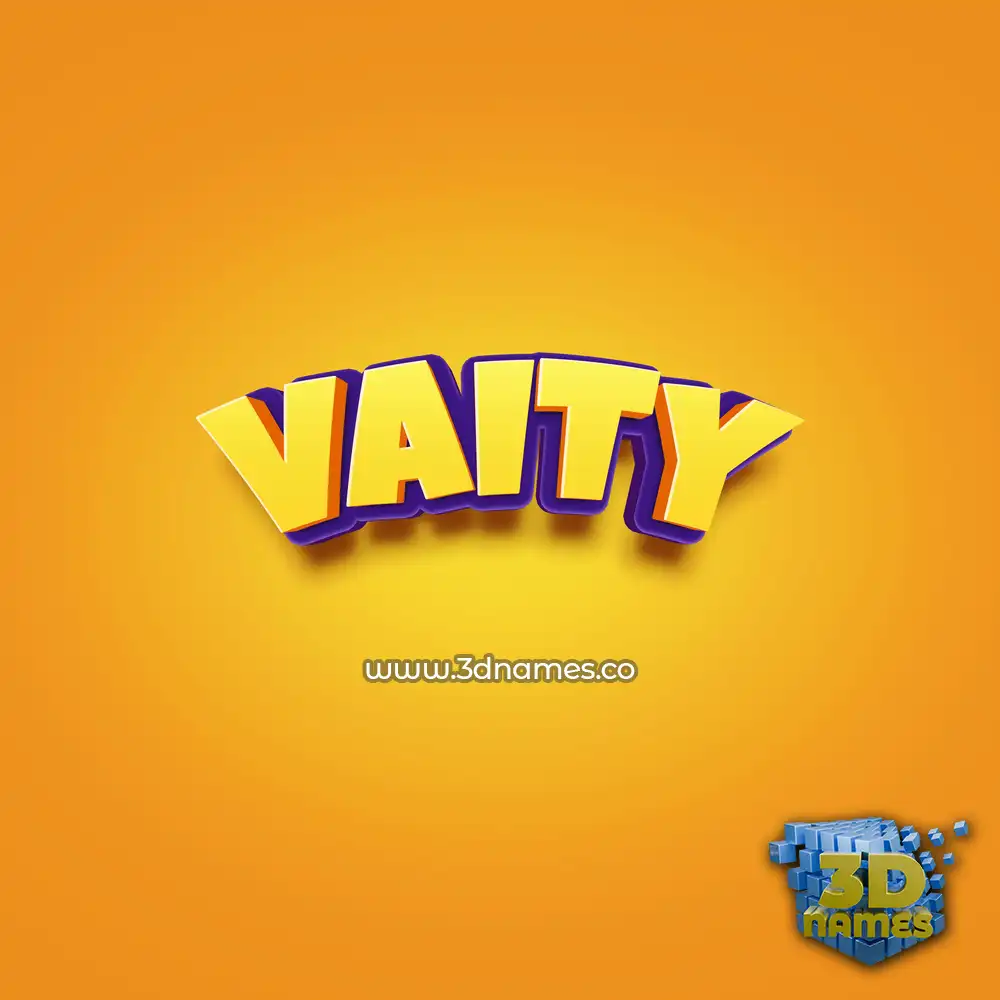 vaity in Orange Toon style - 3D name wallpaper vaity in Orange Toon style - 3D name wallpaper