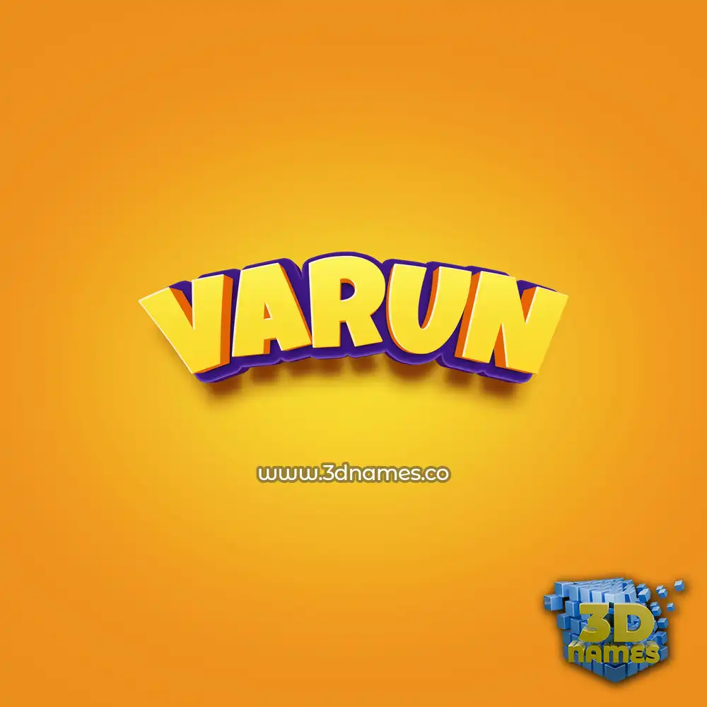 varun in Orange Toon style - 3D name wallpaper varun in Orange Toon style - 3D name wallpaper