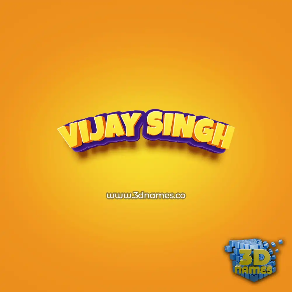 vijay singh in Orange Toon style - 3D name wallpaper vijay singh in Orange Toon style - 3D name wallpaper