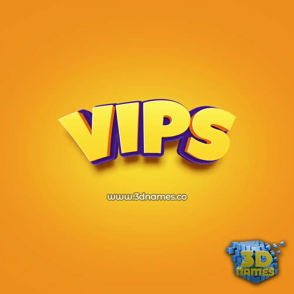 vips in Orange Toon style - 3D name wallpaper vips in Orange Toon style - 3D name wallpaper