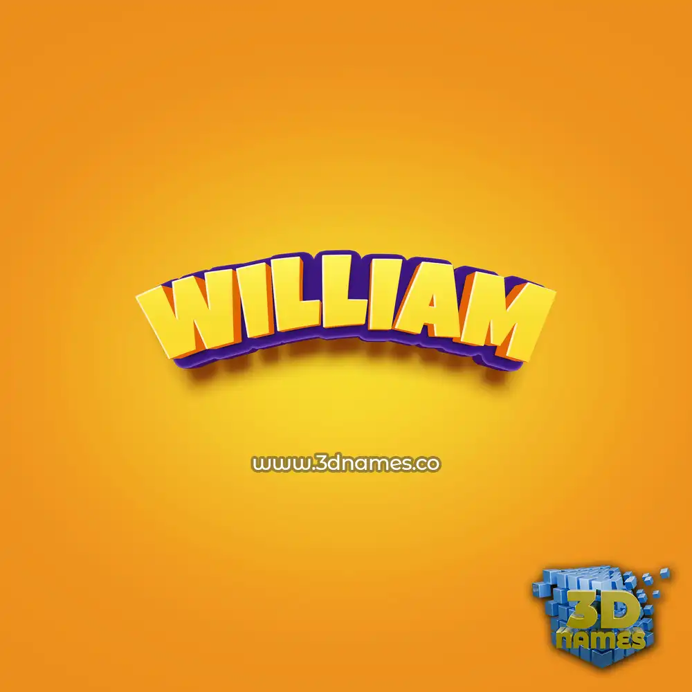 william in Orange Toon style - 3D name wallpaper william in Orange Toon style - 3D name wallpaper