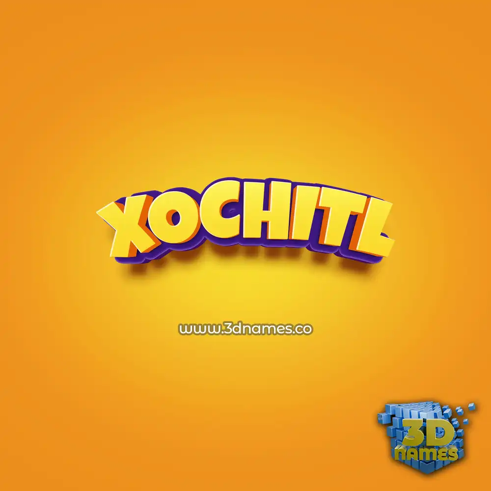 xochitl in Orange Toon style - 3D name wallpaper xochitl in Orange Toon style - 3D name wallpaper