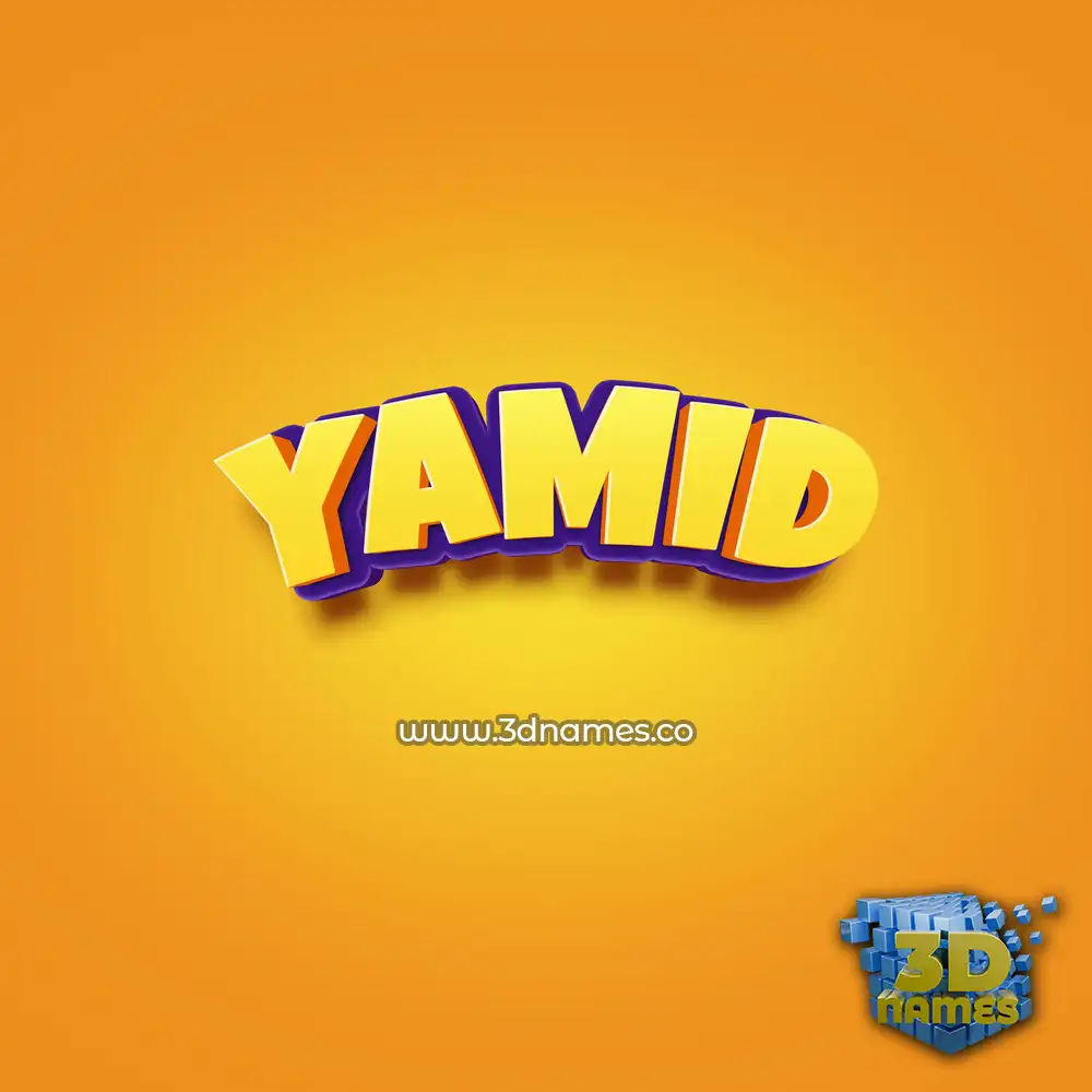 yamid in Orange Toon style - 3D name wallpaper yamid in Orange Toon style - 3D name wallpaper
