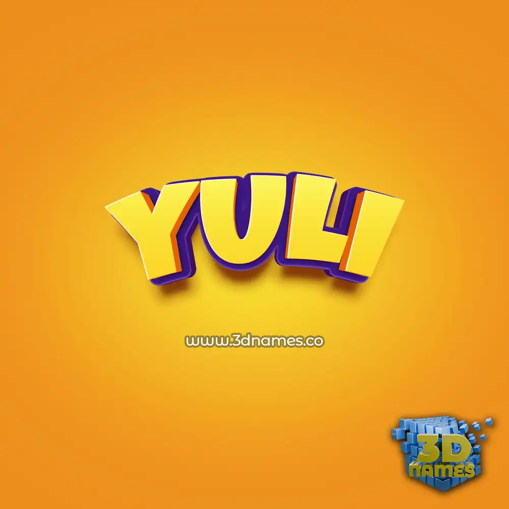 yuli in Orange Toon style - 3D name wallpaper