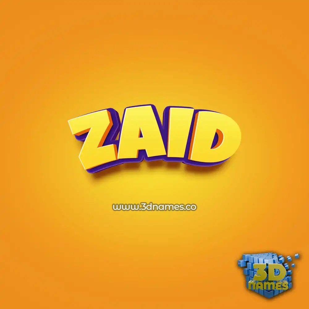 zaid in Orange Toon style - 3D name wallpaper zaid in Orange Toon style - 3D name wallpaper