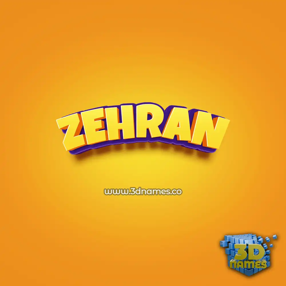 zehran in Orange Toon style - 3D name wallpaper zehran in Orange Toon style - 3D name wallpaper
