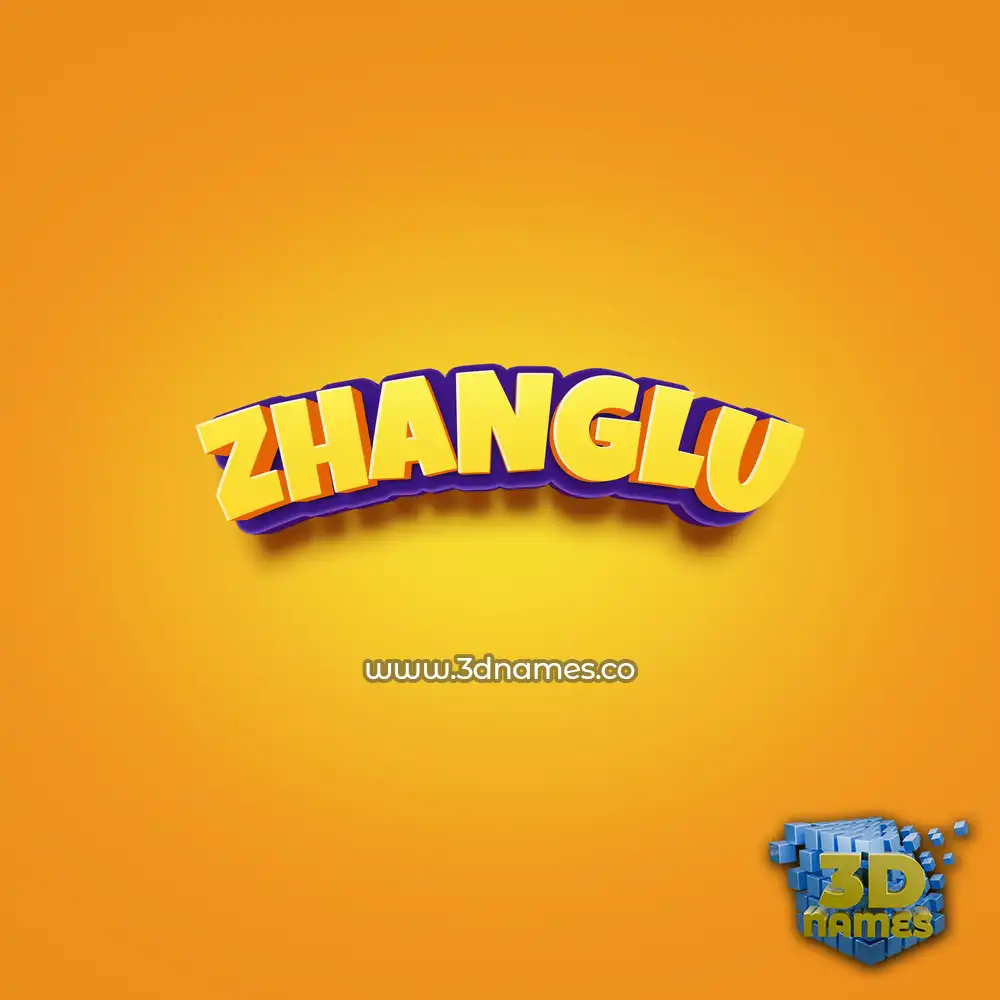 zhanglu in Orange Toon style - 3D name wallpaper zhanglu in Orange Toon style - 3D name wallpaper