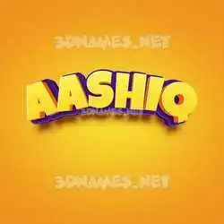 aashiq in Orange Toon style - 3D name wallpaper