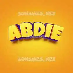 abdie in Orange Toon style - 3D name wallpaper