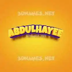 abdulhayee in Orange Toon style - 3D name wallpaper