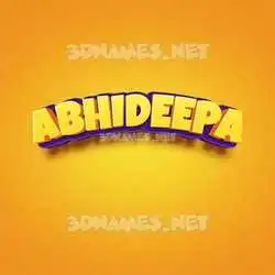 abhideepa in Orange Toon style - 3D name wallpaper