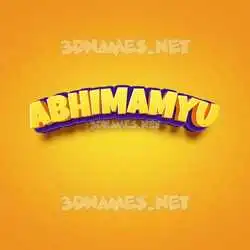 abhimamyu in Orange Toon style - 3D name wallpaper