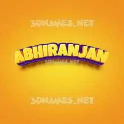 abhiranjan in Orange Toon style - 3D name wallpaper