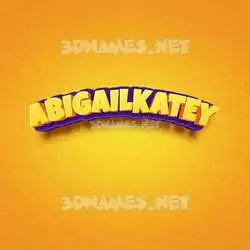 abigailkatey in Orange Toon style - 3D name wallpaper