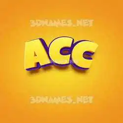 acc in Orange Toon style - 3D name wallpaper