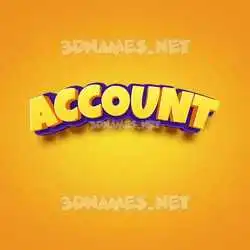 account in Orange Toon style - 3D name wallpaper