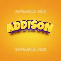 addison in Orange Toon style - 3D name wallpaper
