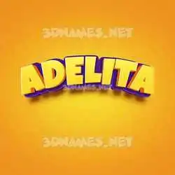adelita in Orange Toon style - 3D name wallpaper