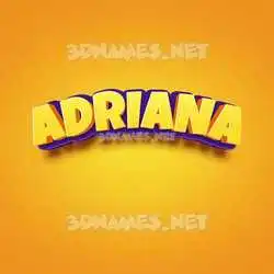 adriana in Orange Toon style - 3D name wallpaper