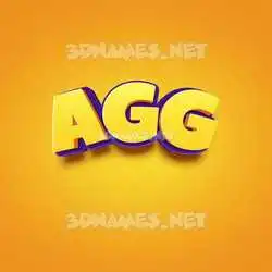 agg in Orange Toon style - 3D name wallpaper